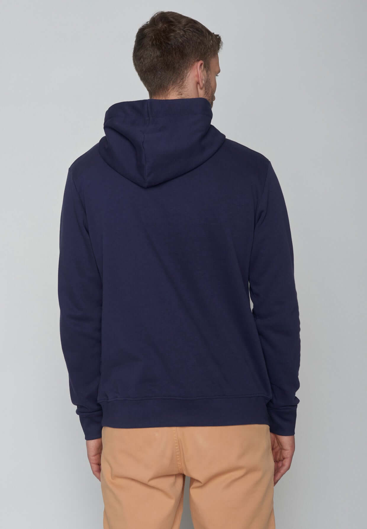 Blau:  Kuschliger Hoodie aus Bio-Baumwolle für Herren [16390]