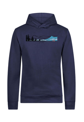 Blau:  Kuschliger Hoodie aus Bio-Baumwolle für Herren [16393]