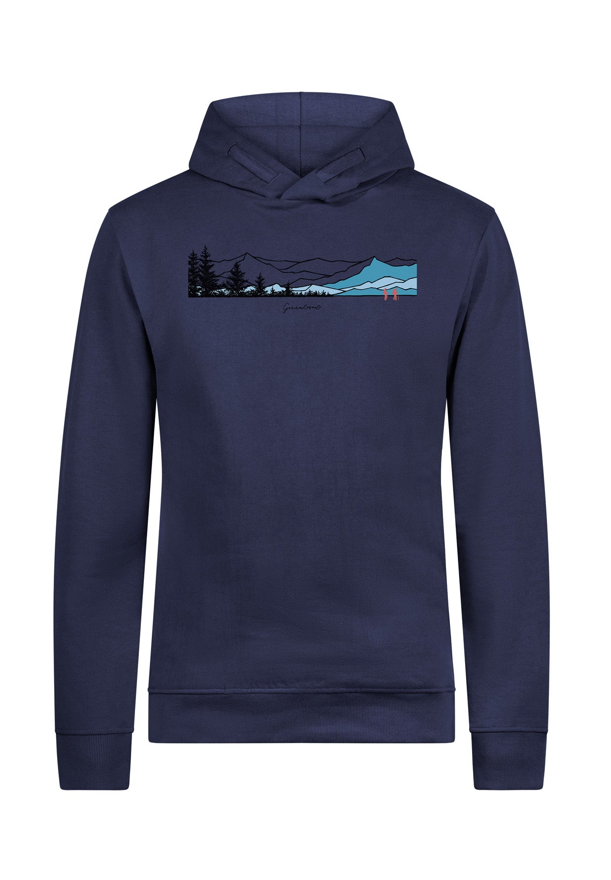 Navy: Kuschliger Hoodie aus Bio-Baumwolle für Herren [16393]