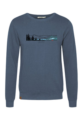 Vintage Blue: Gemütliches Sweatshirt aus Bio-Baumwolle für Herren [16394]