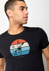 Schwarz:  Sportliches T-Shirt aus Bio-Baumwolle für Herren [16406]