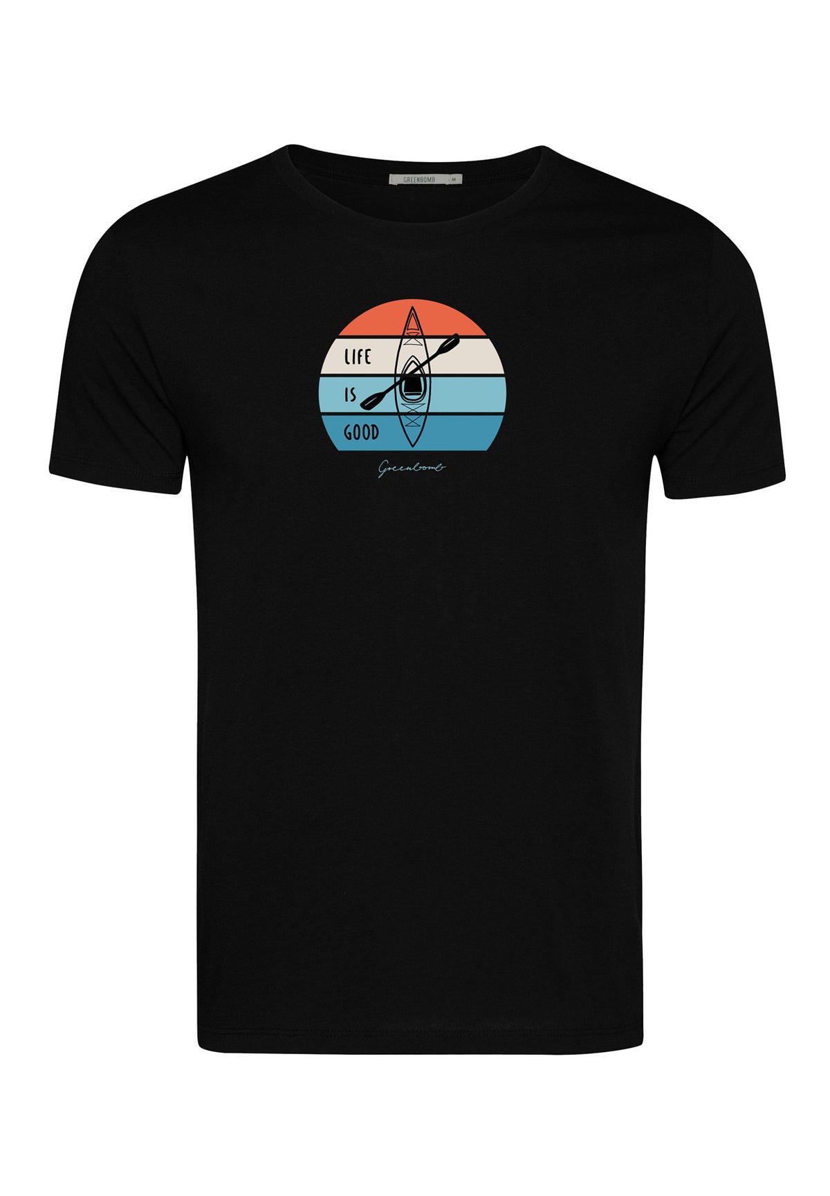 Black: Sportliches T-Shirt aus Bio-Baumwolle für Herren [16410]