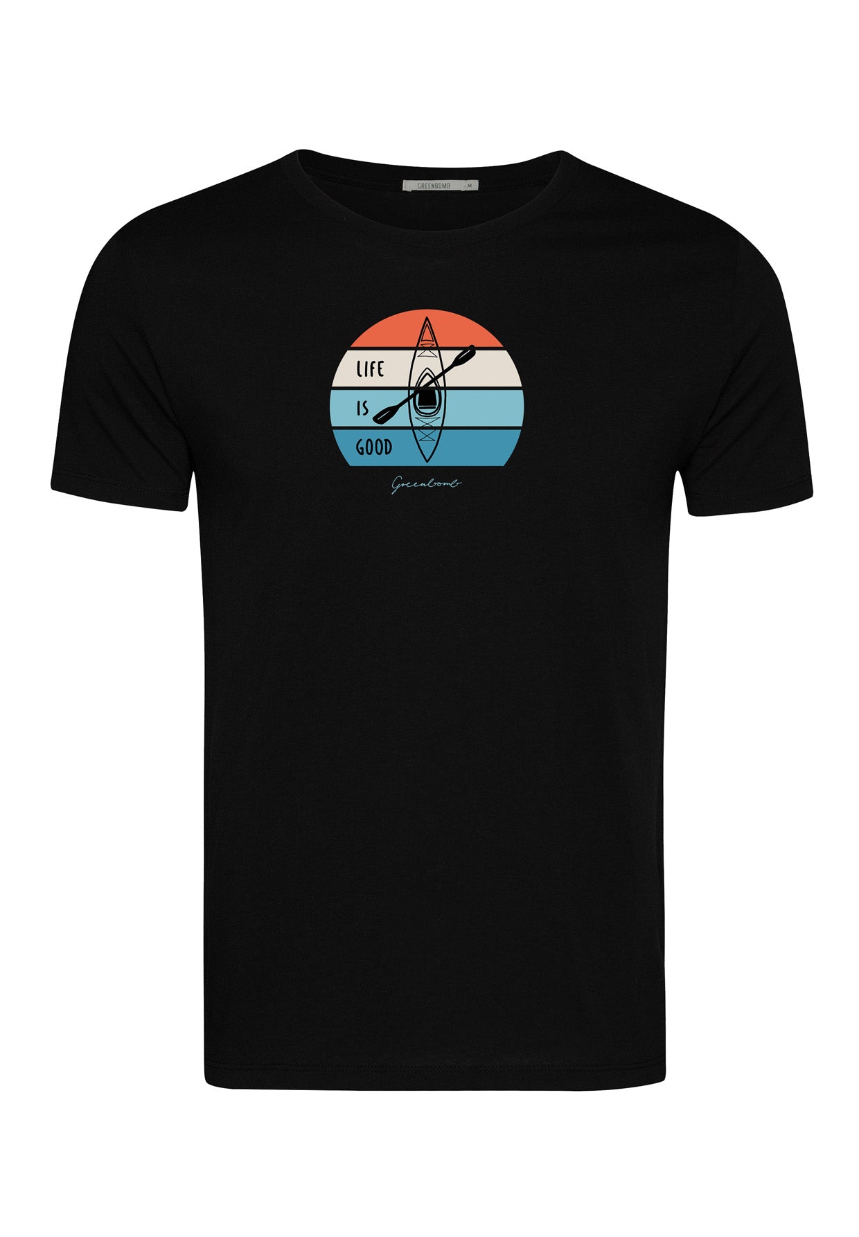 Schwarz:  Sportliches T-Shirt aus Bio-Baumwolle für Herren [16410]