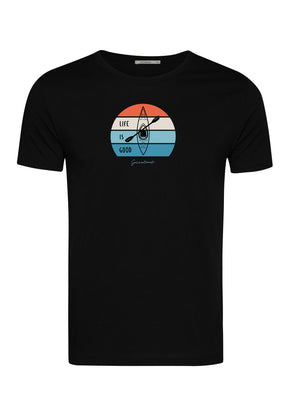 Schwarz:  Sportliches T-Shirt aus Bio-Baumwolle für Herren [16410]