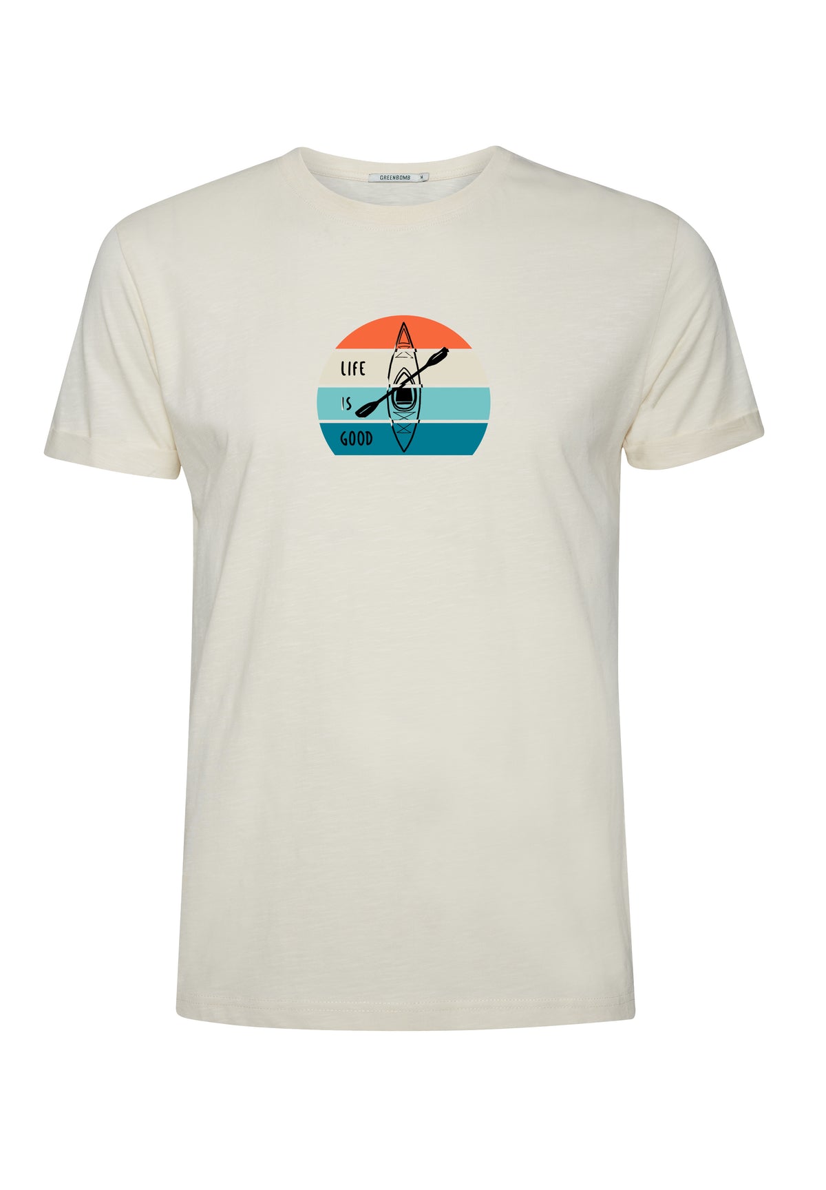 Creme White: Lässiges T-Shirt aus Bio-Baumwoll Mix für Herren [16418]