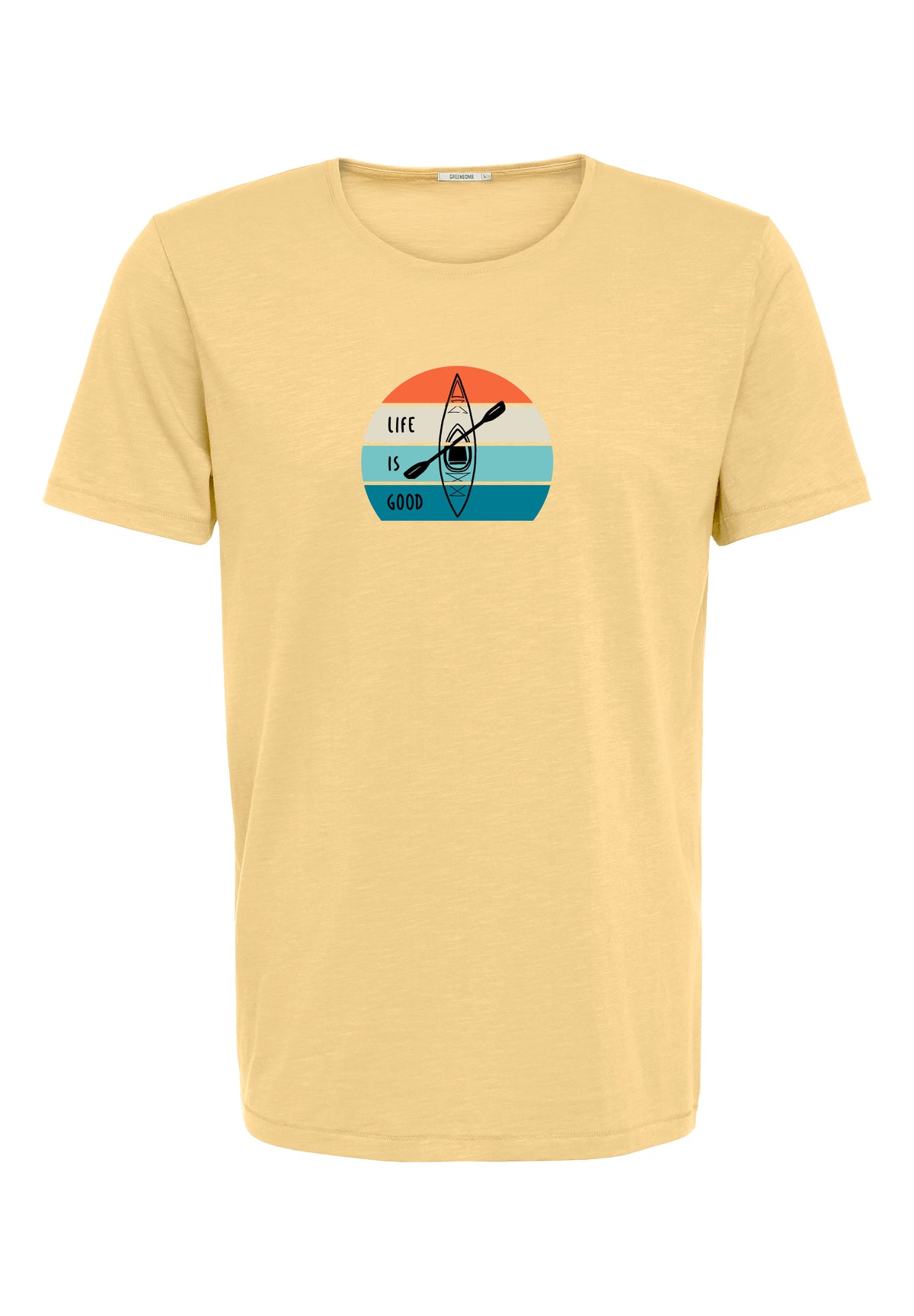 Pastel Yellow: Sportliches T-Shirt aus Bio-Baumwolle für Herren [16425]