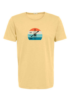 Pastel Yellow: Sportliches T-Shirt aus Bio-Baumwolle für Herren [16425]