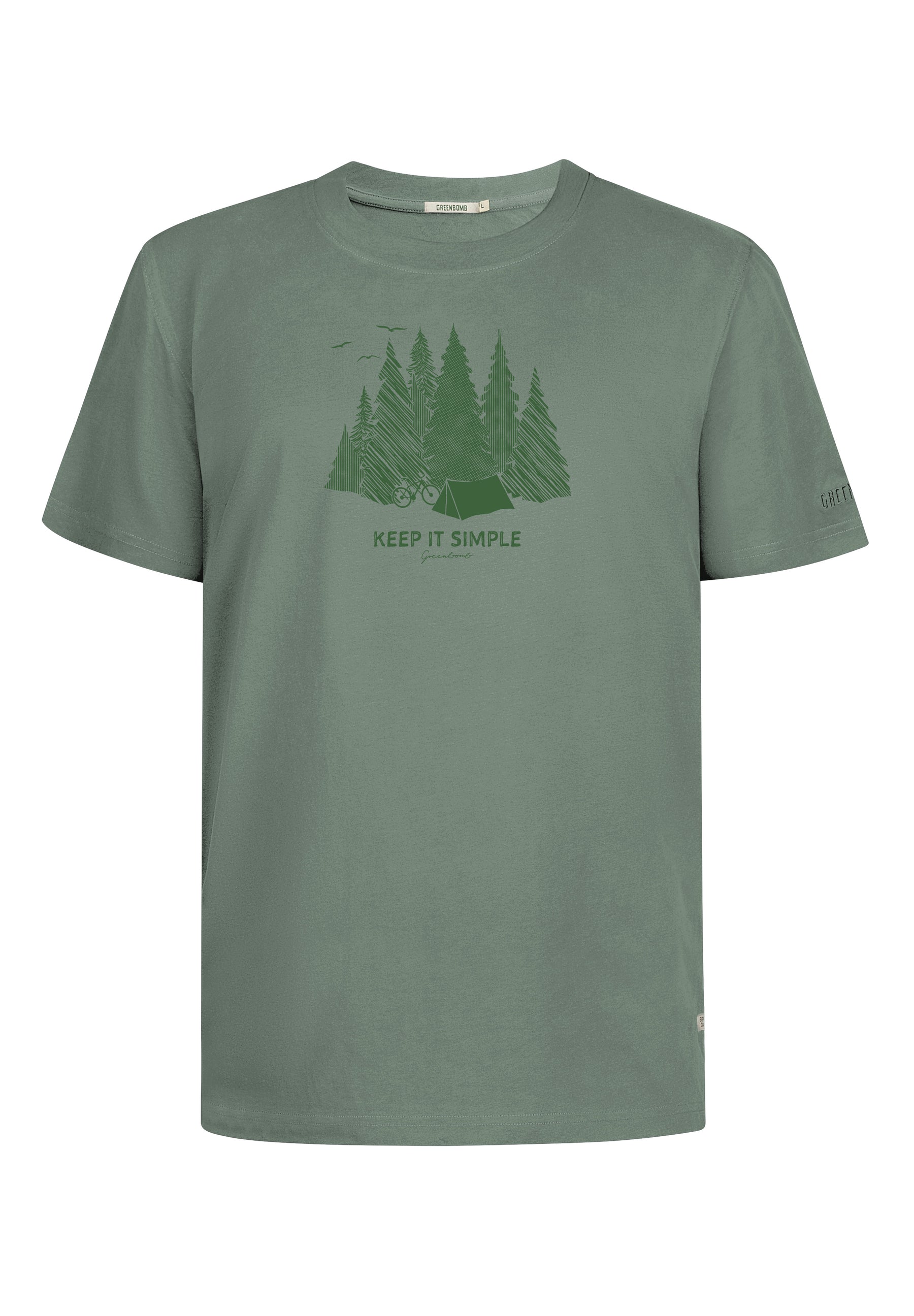 Grün:  Lässiges T-Shirt aus Bio-Baumwolle für Herren [16432]