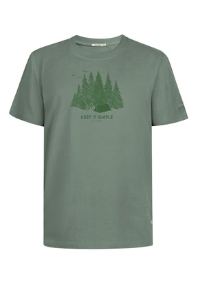 Grün:  Lässiges T-Shirt aus Bio-Baumwolle für Herren [16432]