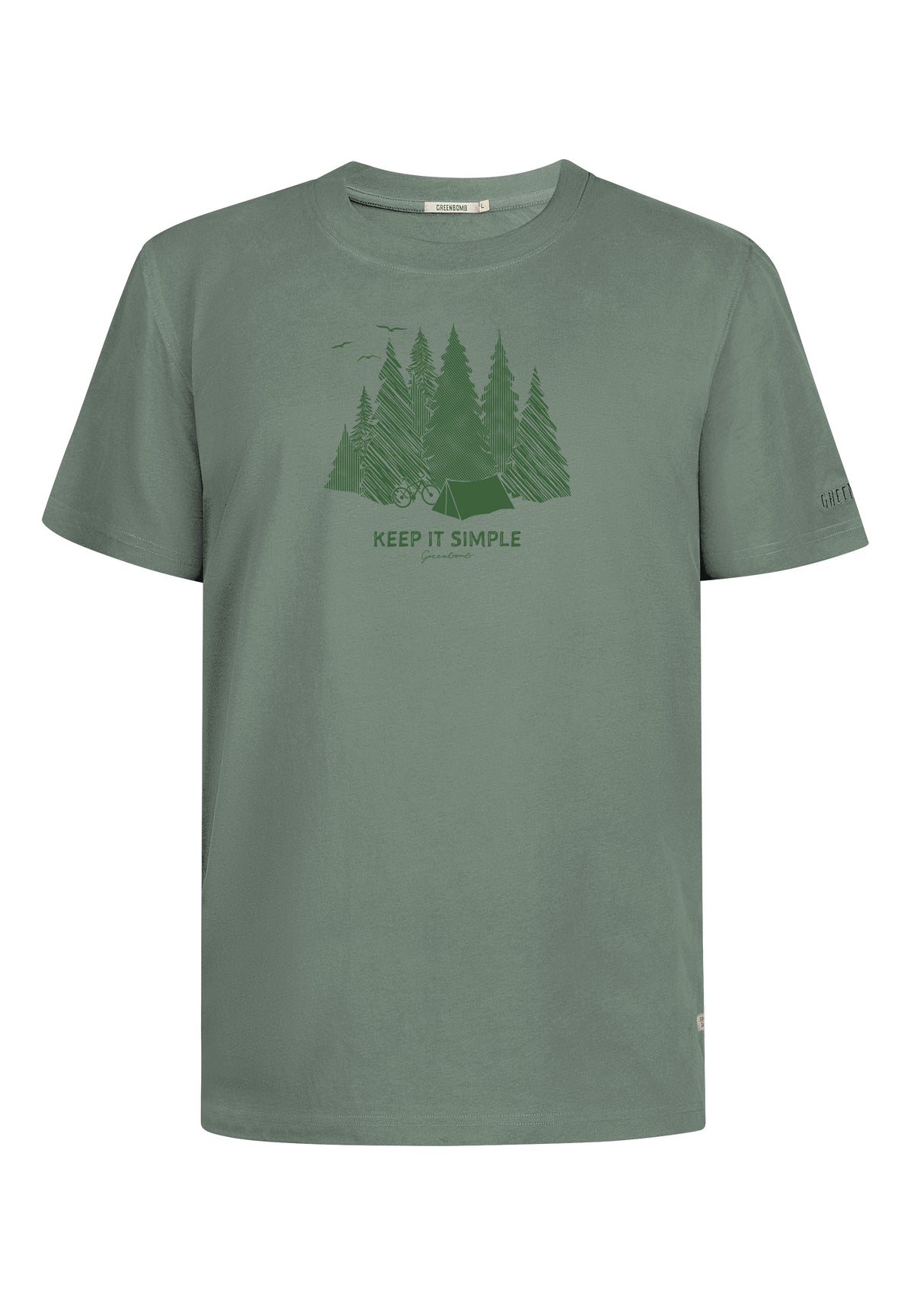 Pale Green: Lässiges Oversize-T-Shirt aus Bio-Baumwolle für Herren [16432]