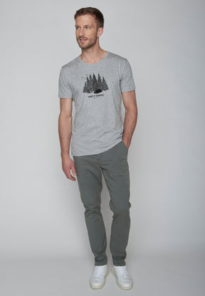 Grau:  Sportliches T-Shirt aus Bio-Baumwolle für Herren [16442]