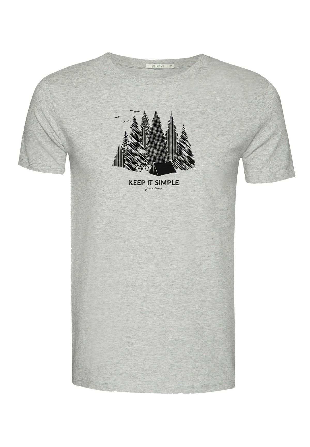 Heather Grey: Sportliches T-Shirt aus Bio-Baumwolle für Herren [16443]