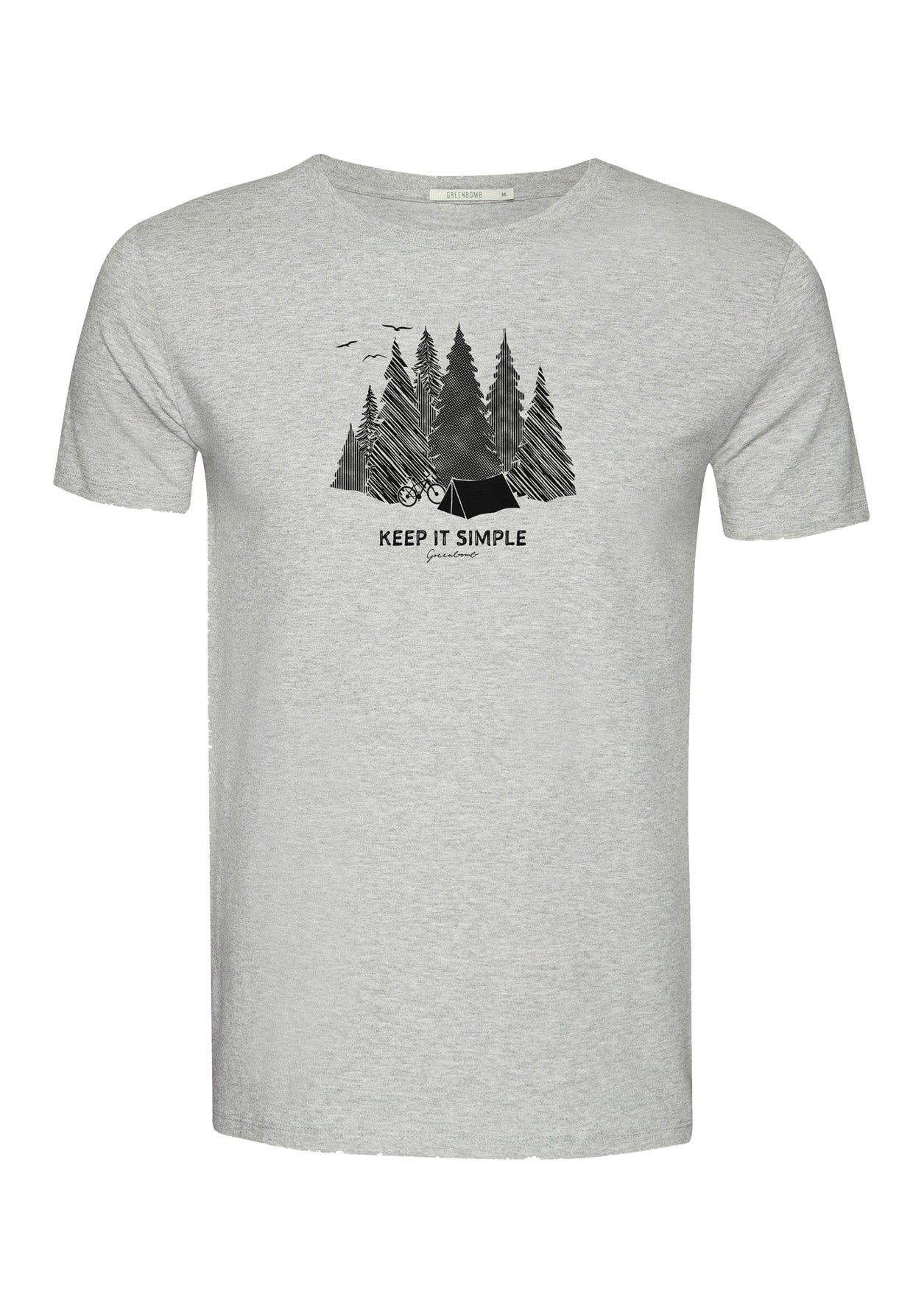Grau:  Sportliches T-Shirt aus Bio-Baumwolle für Herren [16443]
