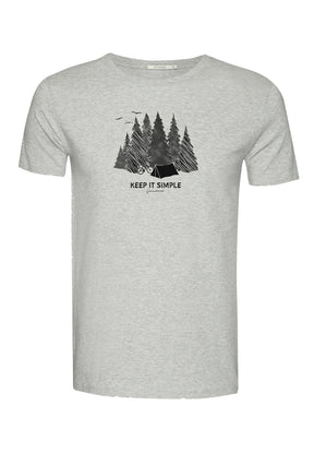 Grau:  Sportliches T-Shirt aus Bio-Baumwolle für Herren [16443]