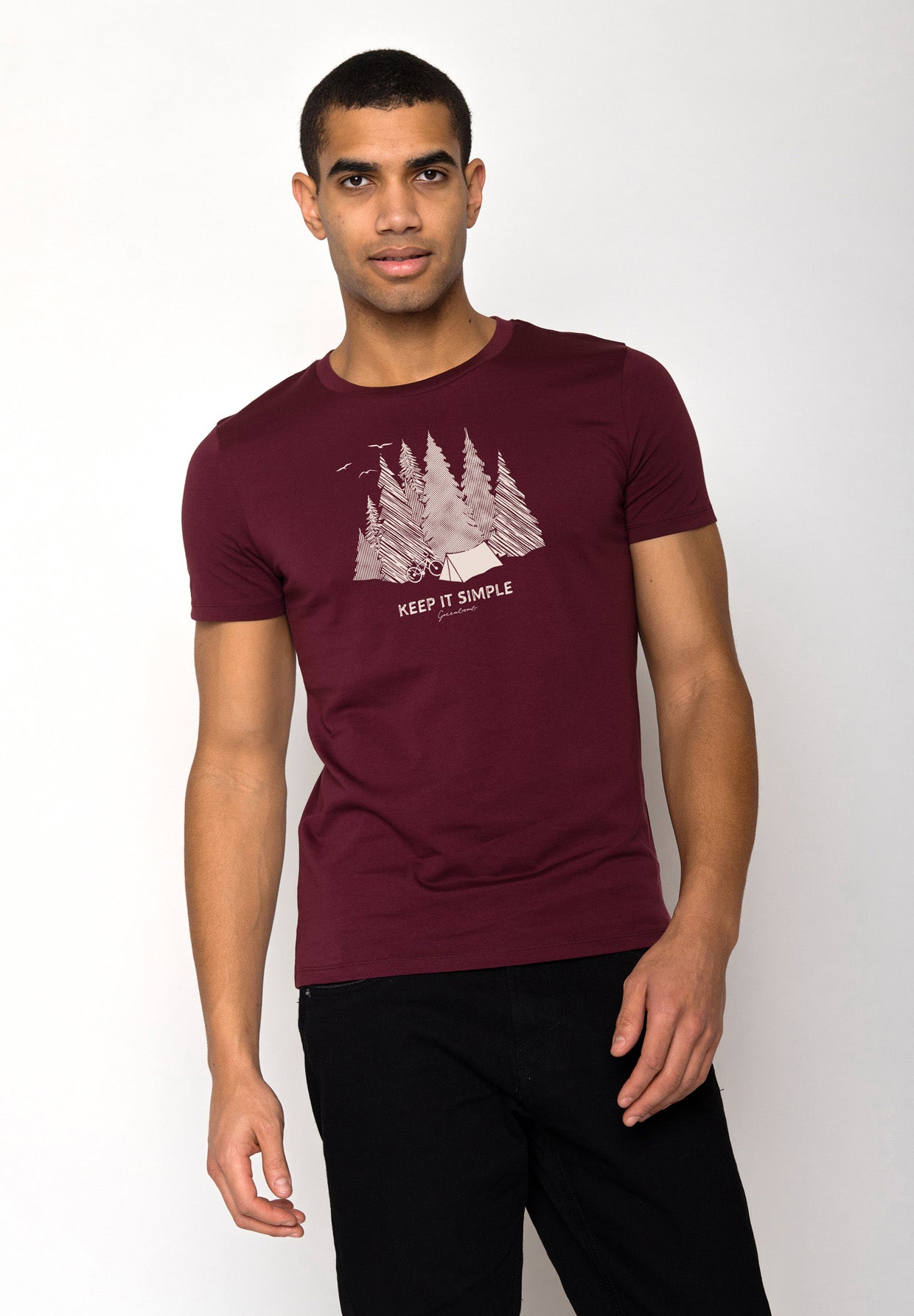 Rot:  Sportliches T-Shirt aus Bio-Baumwolle für Herren [16444]