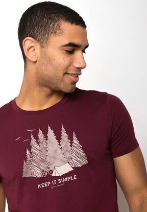 Rot:  Sportliches T-Shirt aus Bio-Baumwolle für Herren [16445]