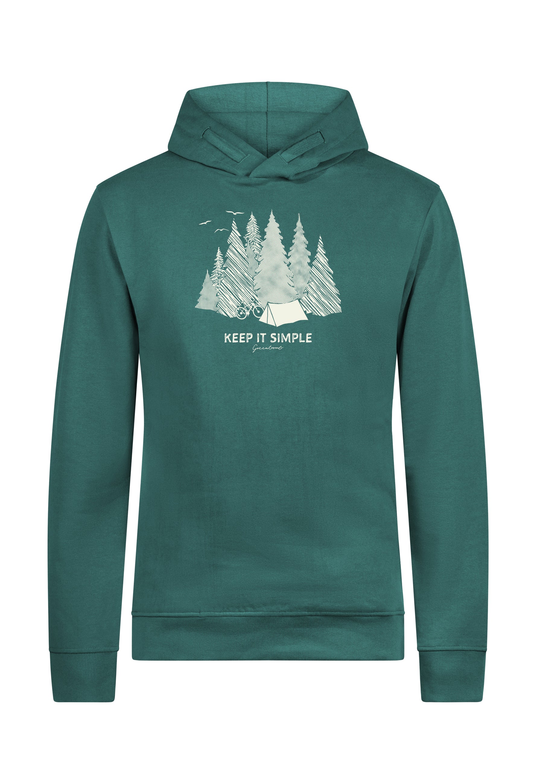 Grün:  Kuschliger Hoodie aus Bio-Baumwolle für Herren [16449]