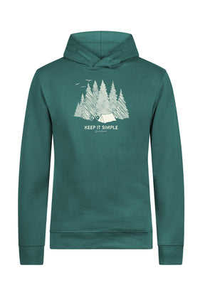 Grün:  Kuschliger Hoodie aus Bio-Baumwolle für Herren [16449]