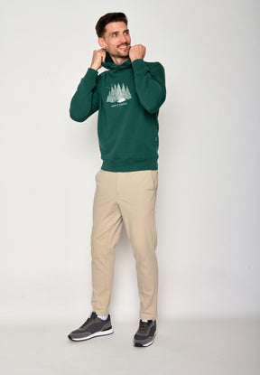 Grün:  Kuschliger Hoodie aus Bio-Baumwolle für Herren [16450]