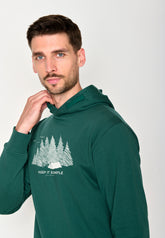 Grün:  Kuschliger Hoodie aus Bio-Baumwolle für Herren [16453]