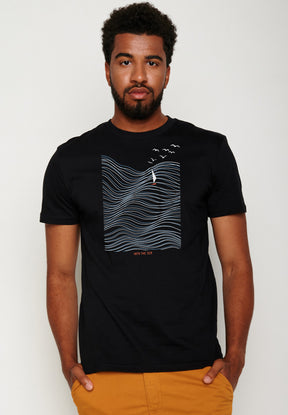 Black: Sportliches T-Shirt aus Bio-Baumwolle für Herren [16461]