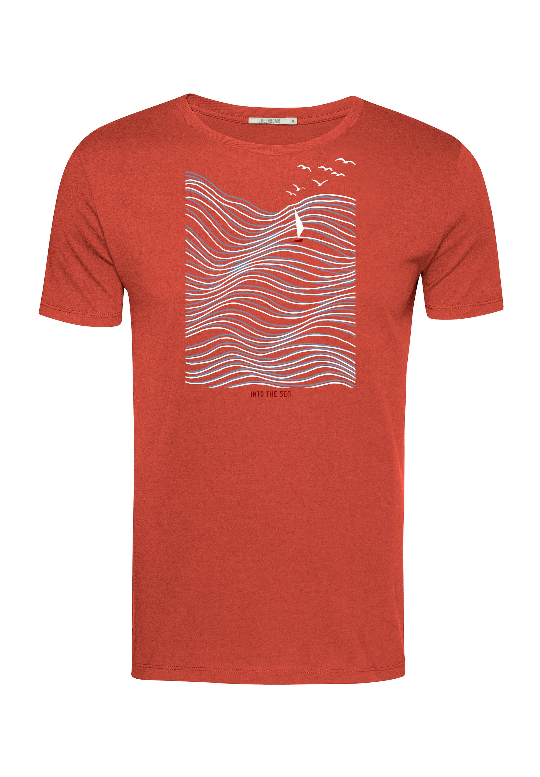Rot:  Sportliches T-Shirt aus Bio-Baumwolle für Herren [16466]