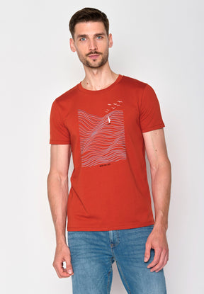 Rot:  Sportliches T-Shirt aus Bio-Baumwolle für Herren [16468]