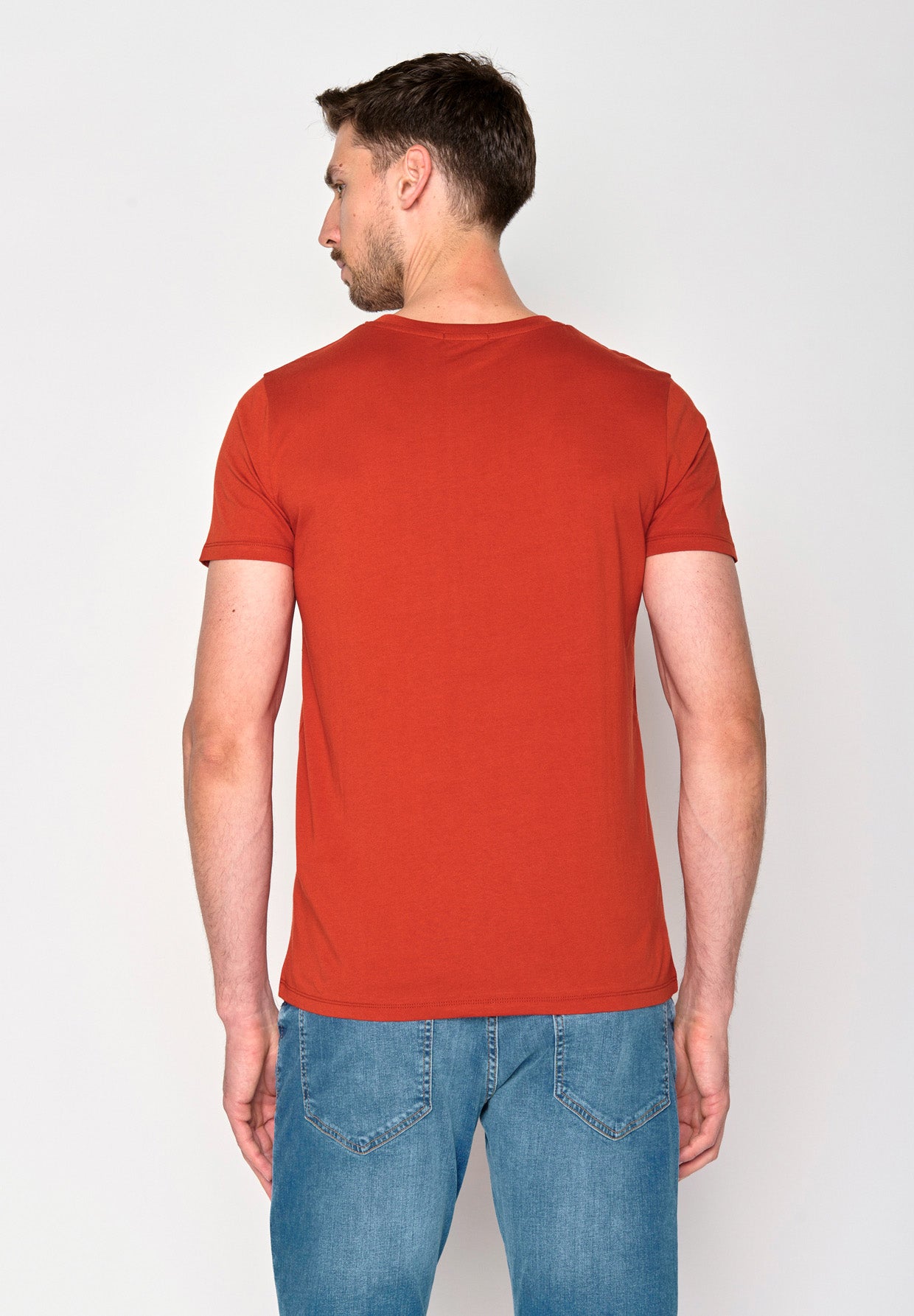 Rot:  Sportliches T-Shirt aus Bio-Baumwolle für Herren [16469]