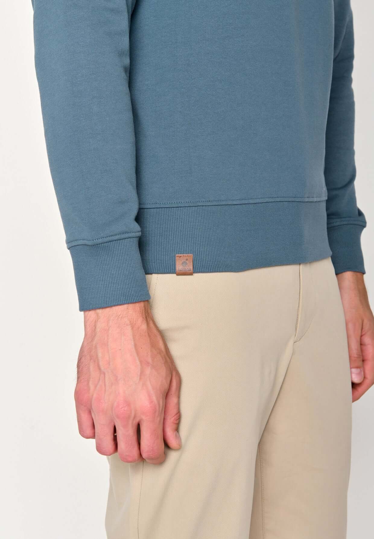 Blau:  Gemütliches Sweatshirt aus Bio-Baumwolle für Herren [16488]