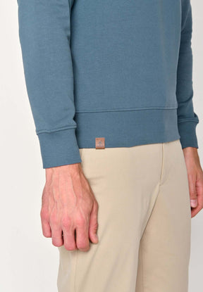 Blau:  Gemütliches Sweatshirt aus Bio-Baumwolle für Herren [16488]