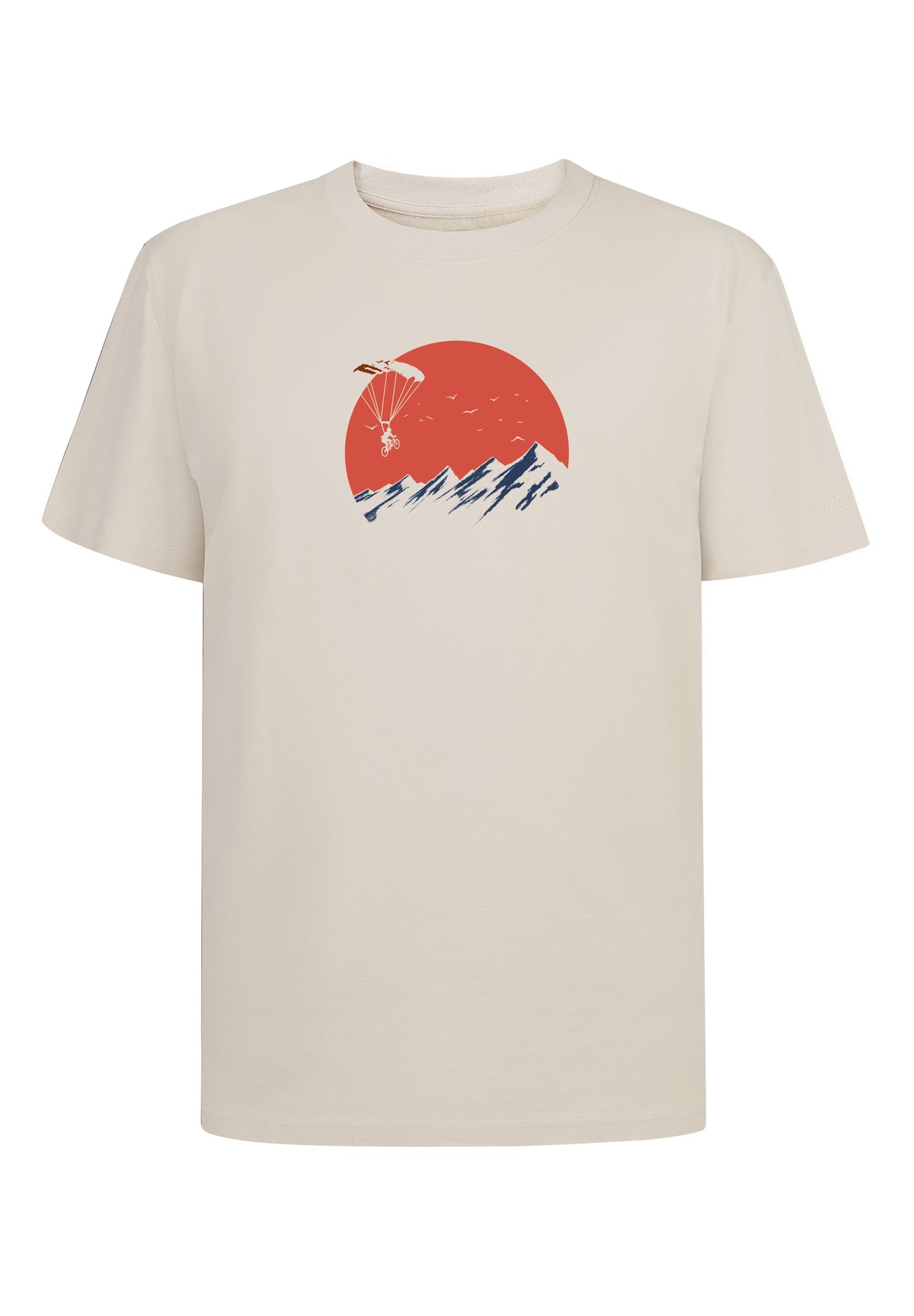 Creme White: Lässiges Oversize-T-Shirt aus Bio-Baumwolle für Herren [16489]