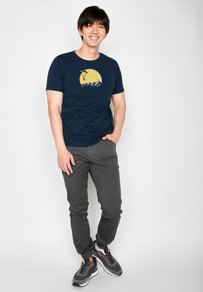 Blau:  Sportliches T-Shirt aus Bio-Baumwolle für Herren [16502]
