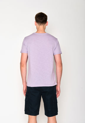 Lila:  Lässiges T-Shirt aus Bio-Baumwoll Mix für Herren [16507]