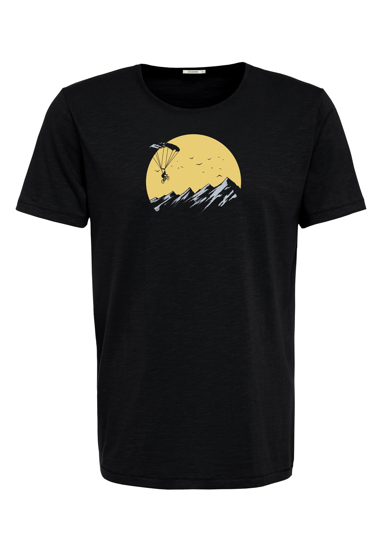 Schwarz:  Lässiges T-Shirt aus Bio-Baumwolle für Herren [16514]