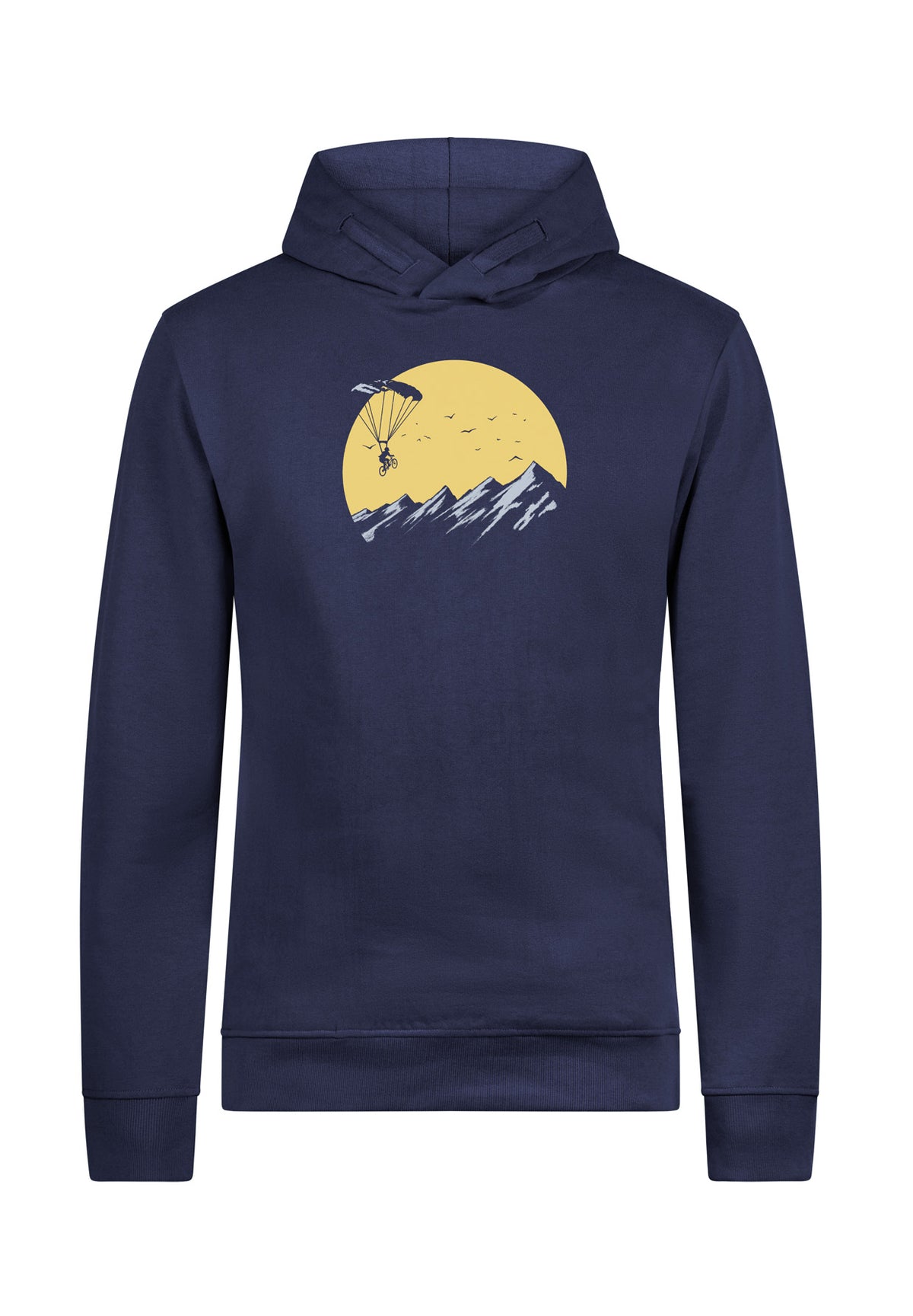 Navy: Kuschliger Hoodie aus Bio-Baumwolle für Herren [16519]
