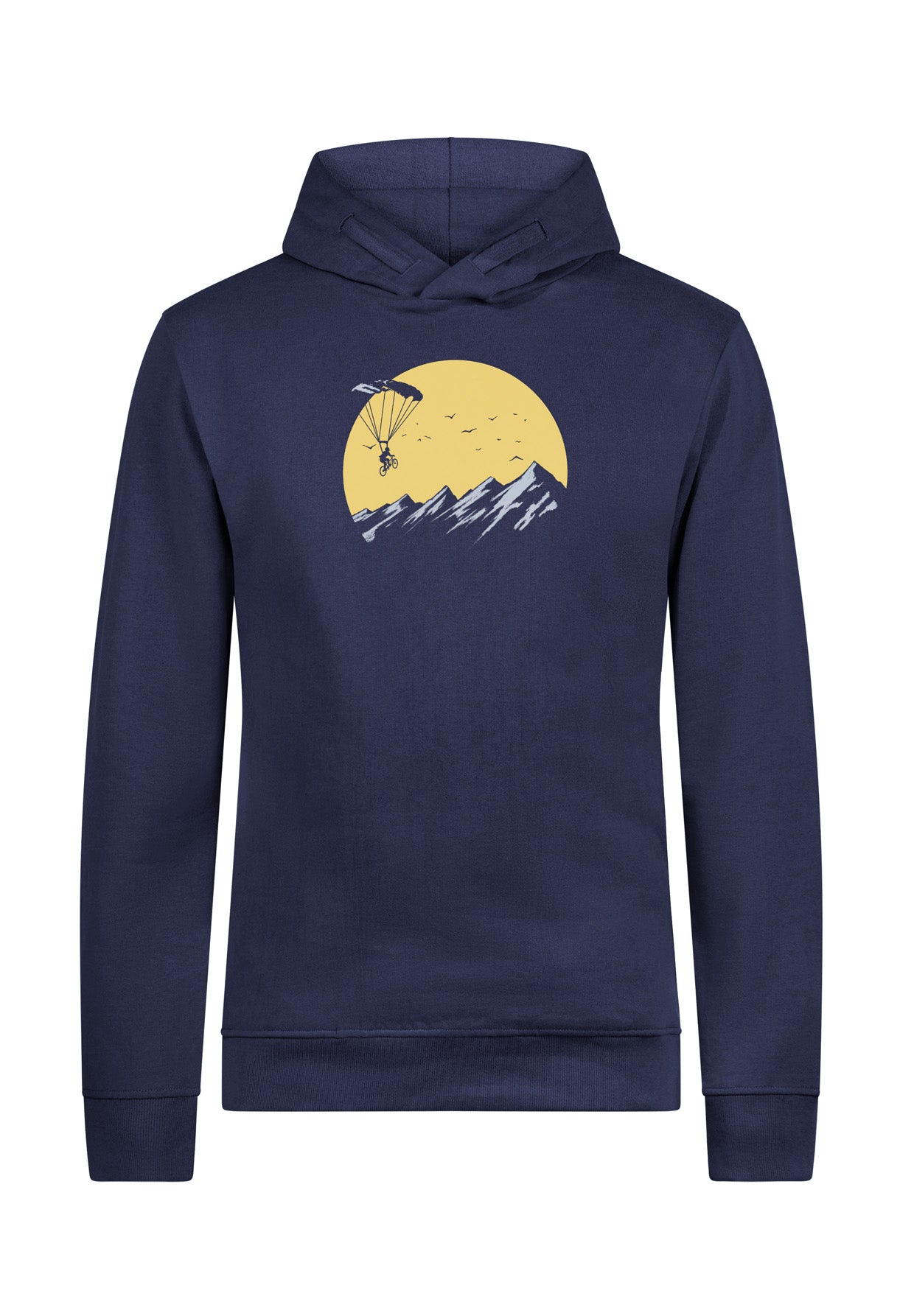 Navy: Kuschliger Hoodie aus Bio-Baumwolle für Herren [16519]