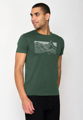 Bottle Green: Sportliches T-Shirt aus Bio-Baumwolle für Herren [16526]