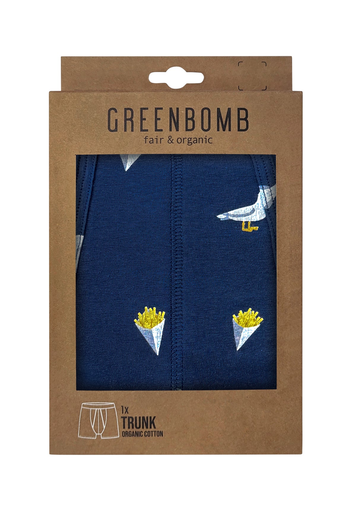 Navy: Gemütliche Trunk aus Bio-Baumwoll Mix für Herren [16609]