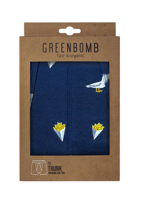 Navy: Gemütliche Trunk aus Bio-Baumwoll Mix für Herren [16609]