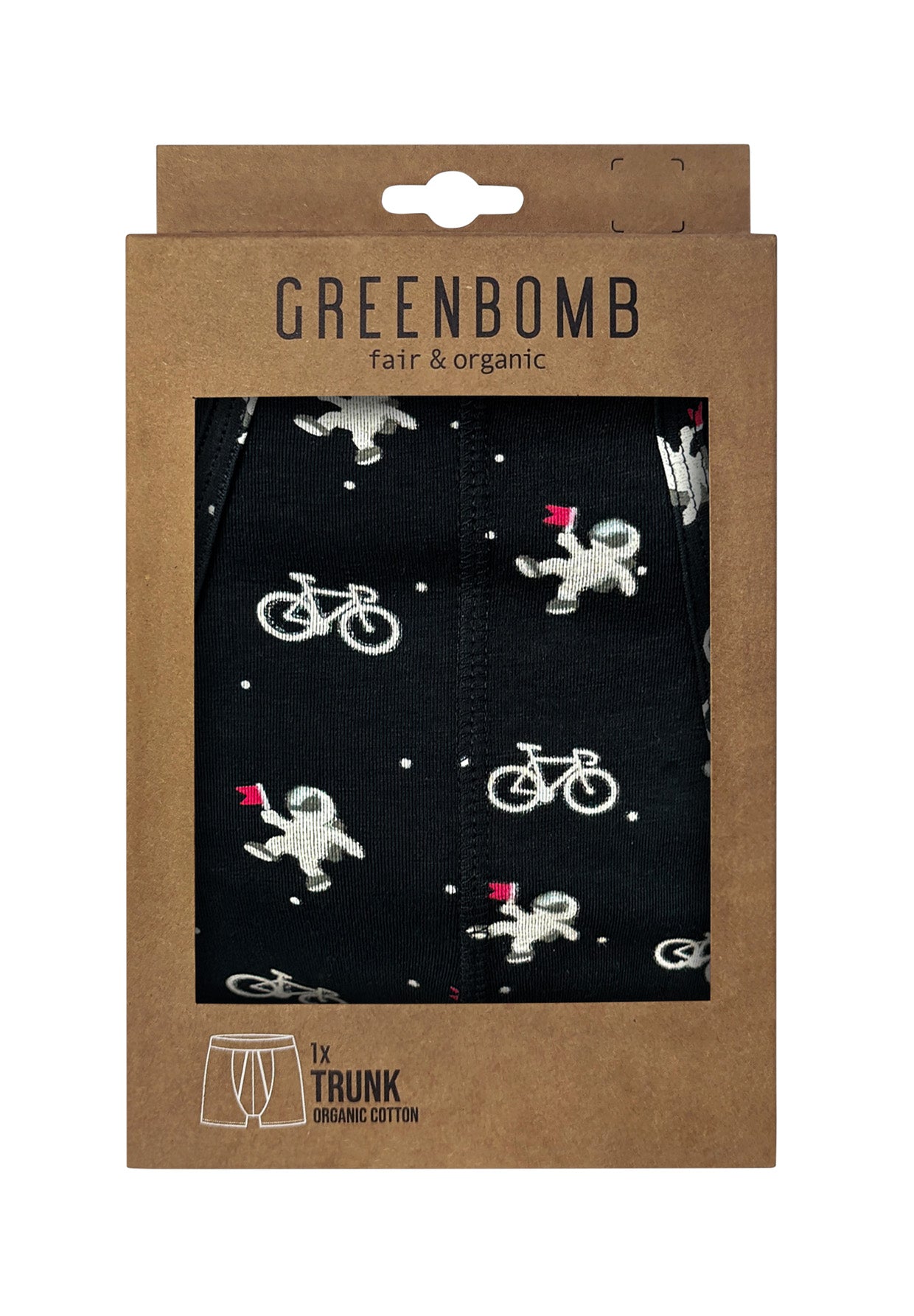 Black: Gemütliche Trunk aus Bio-Baumwoll Mix für Herren [16611]