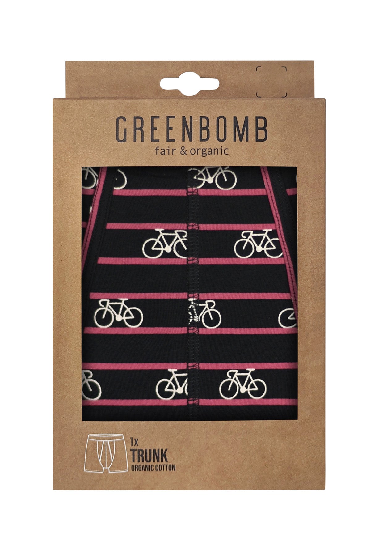 Black: Gemütliche Trunk aus Bio-Baumwoll Mix für Herren [16615]