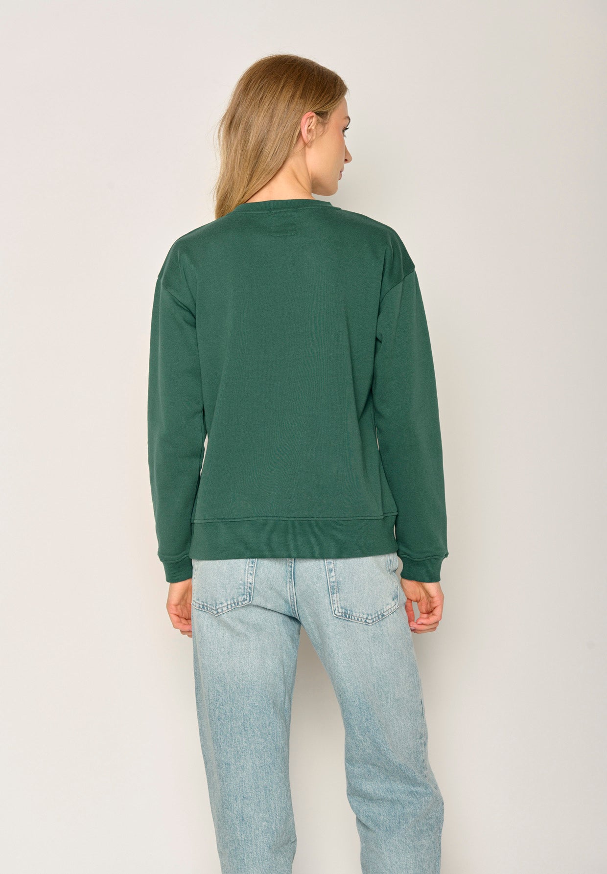 Jungle Green: Gemütliches Sweatshirt aus Bio-Baumwolle für Damen [16621]