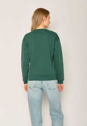 Jungle Green: Gemütliches Sweatshirt aus Bio-Baumwolle für Damen [16621]