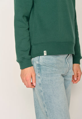 Jungle Green: Gemütliches Sweatshirt aus Bio-Baumwolle für Damen [16622]