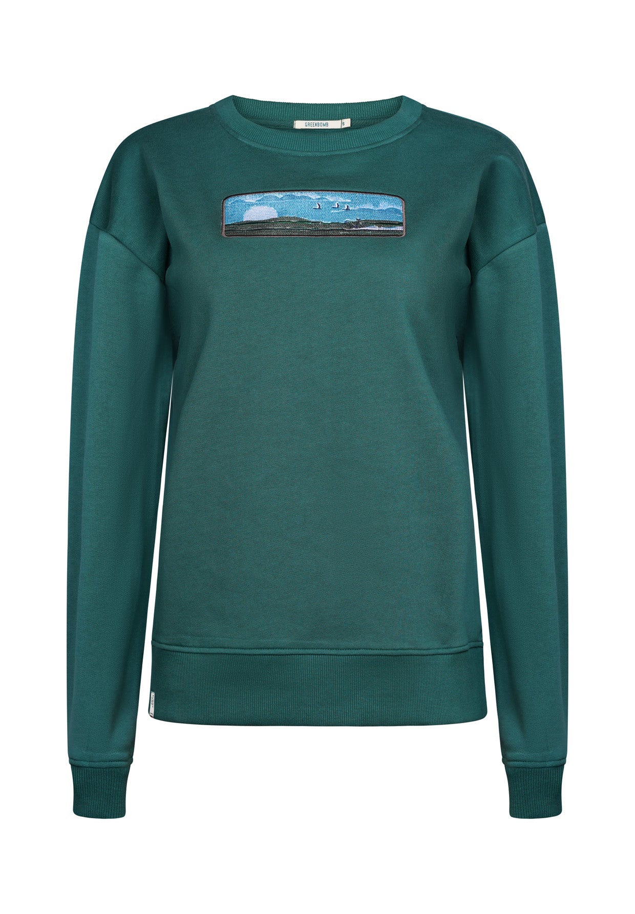 Jungle Green: Gemütliches Sweatshirt aus Bio-Baumwolle für Damen [16623]