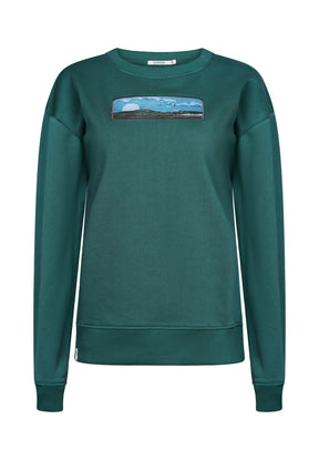 Jungle Green: Gemütliches Sweatshirt aus Bio-Baumwolle für Damen [16623]