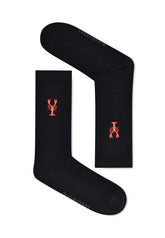 Schwarz:  Lässige Socken aus Bio-Baumwoll Mix für Unisex [16625]