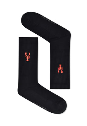 Schwarz:  Lässige Socken aus Bio-Baumwoll Mix für Unisex [16625]