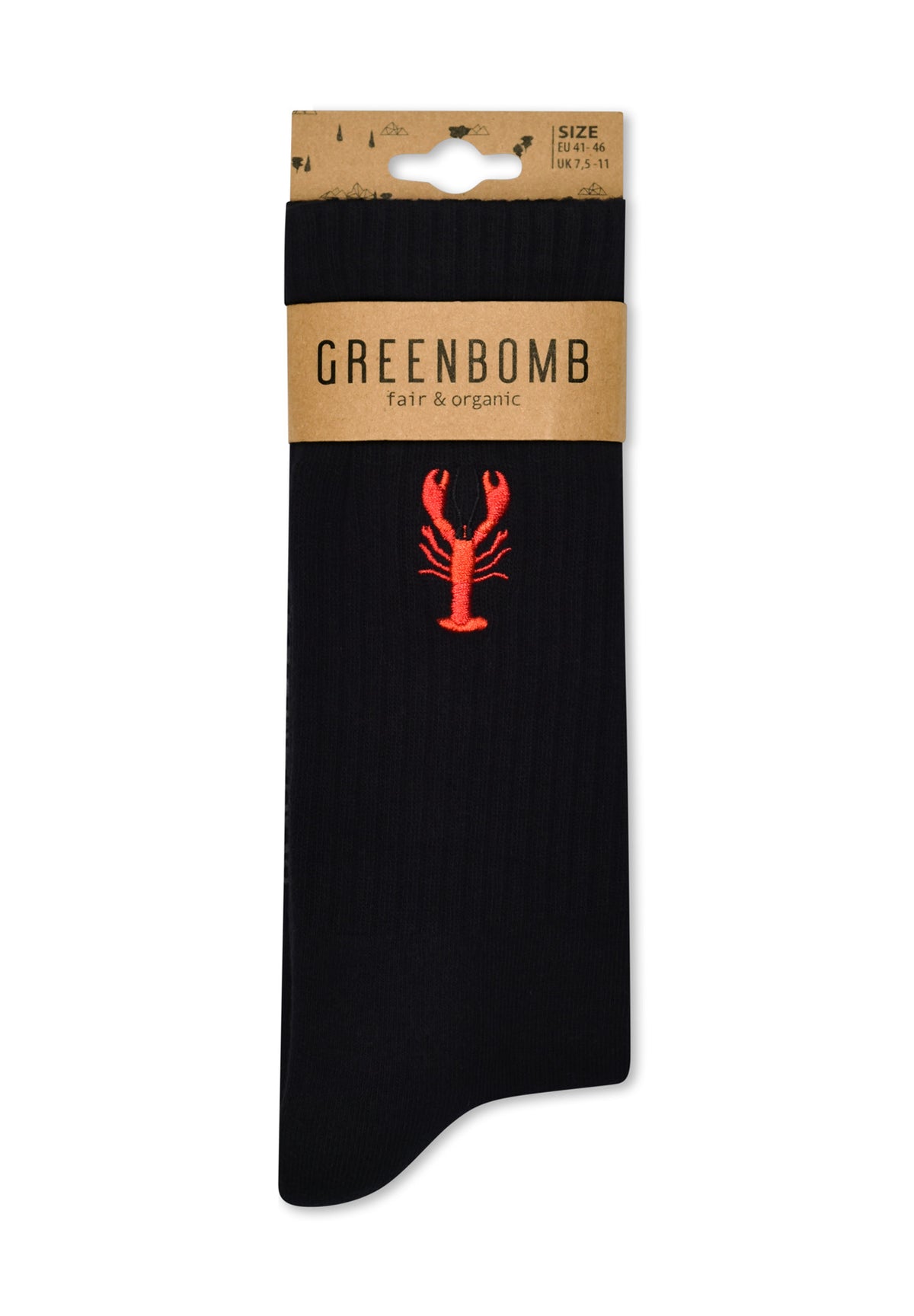 Schwarz:  Lässige Socken aus Bio-Baumwoll Mix für Unisex [16626]