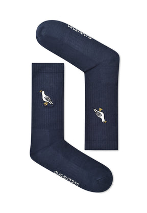 Blau:  Lässige Socken aus Bio-Baumwoll Mix für Unisex [16633]